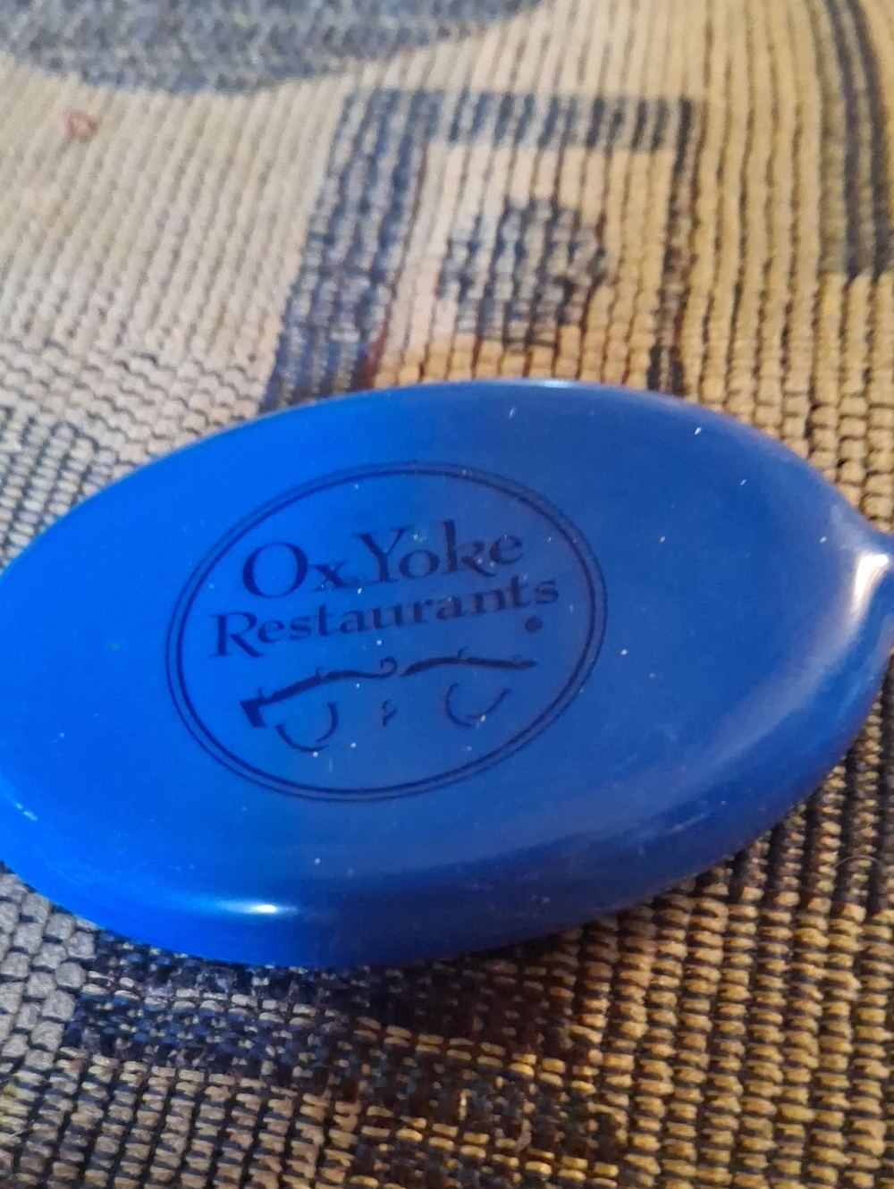 Ox Yoke Restaurants Blue Promotional Squeeze Coin Pouch Purse